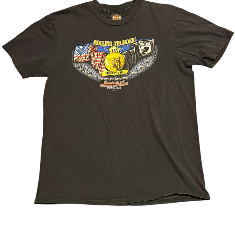 Harley Davidson Rolling Thunder Graphic T-Shirt - Black Washington, D.C.